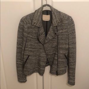 Black and white moto cropped Rebecca Taylor blazer